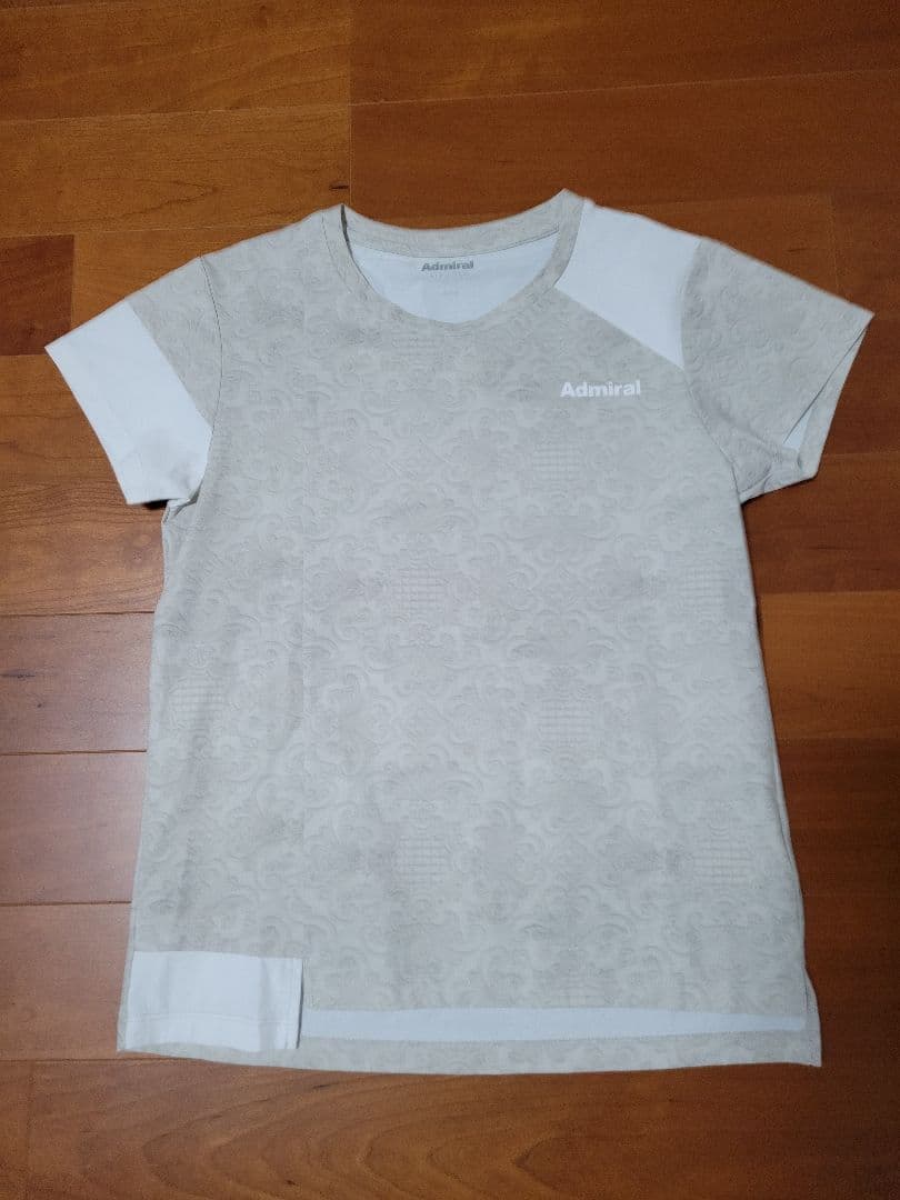 Admiral　ウェア　キルトプリントヘムブロックスイッチTEE　ホワイト　L