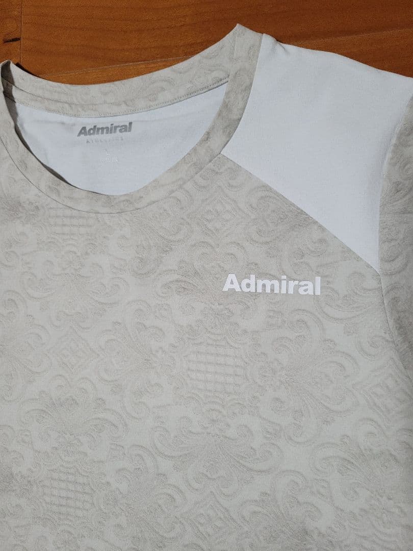 Admiral　ウェア　キルトプリントヘムブロックスイッチTEE　ホワイト　L