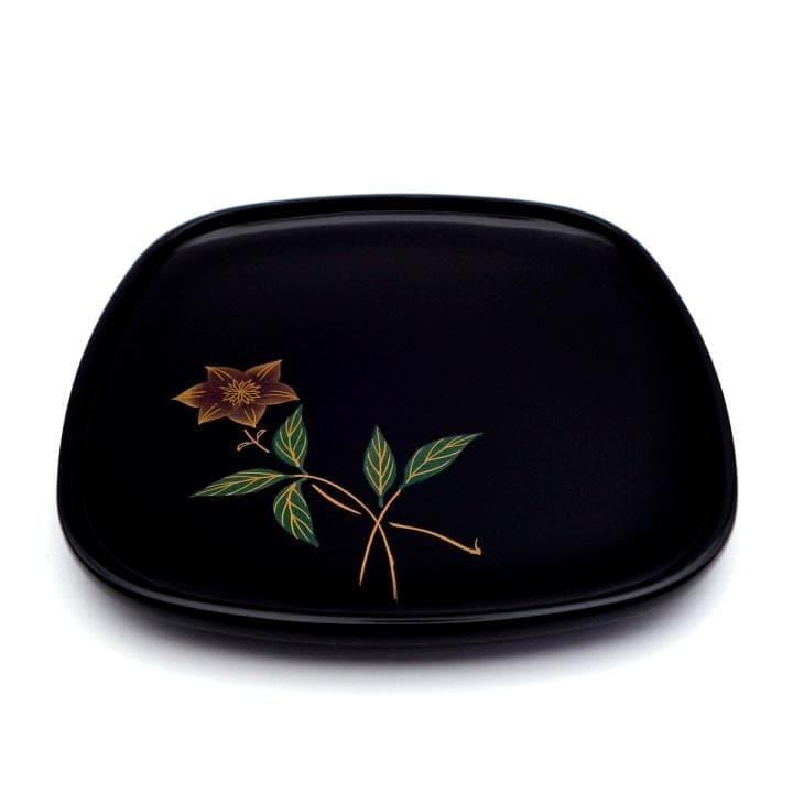 輪島塗 金手描蒔絵 花絵変わり 銘々皿 塩安製 5客セット