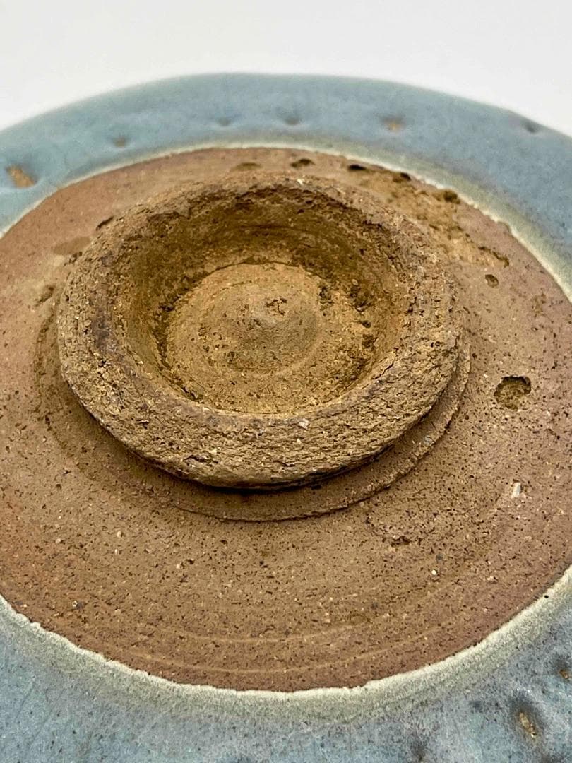 北宋時代　鈞窯　澱青釉飛紫紅斑盤　【旧家蔵出し】　窯変釉　辰砂皿(B-84)