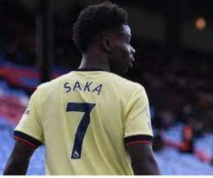 アーセナル　ブカヨ・サカ　オーセンティック アウェイ 2021-22 (M)