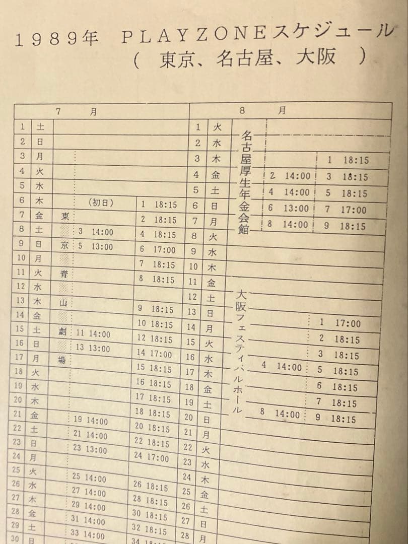 Again✨超超レア✨ 少年隊【ミージュジカルAgain】89 台本