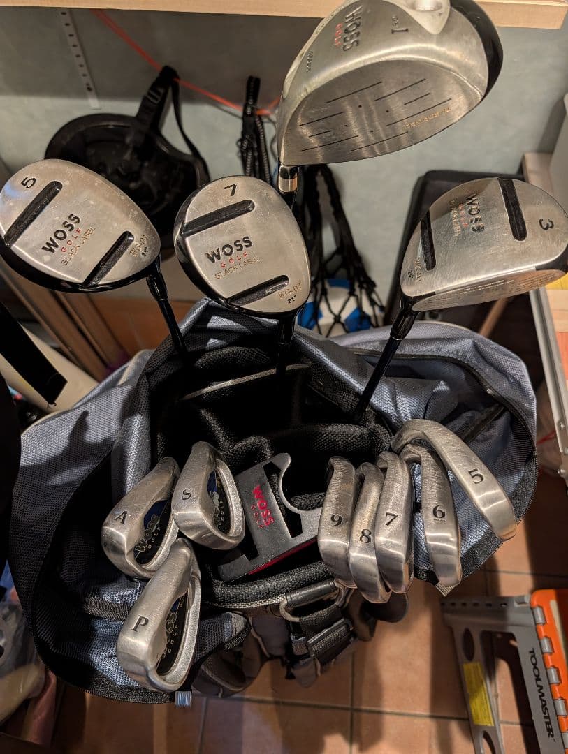 【初心者推奨】WOSS ゴルフクラブ13本フルセット キャディバッグ＋おまけ多数