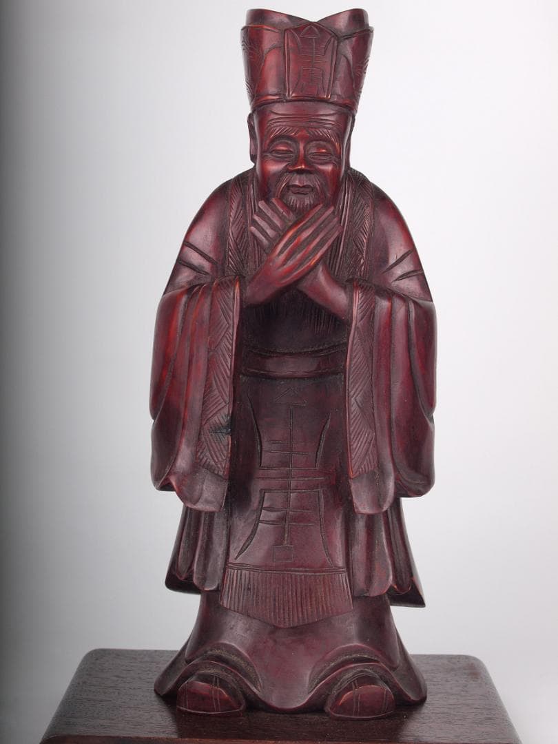 民間仕入れ品　中国孔子像　激安骨董品<BR>  X764C12 -5