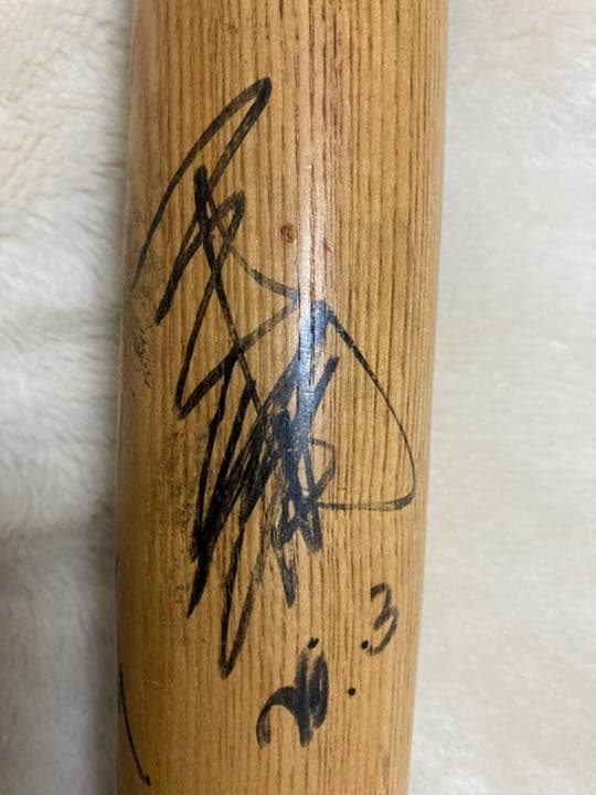 【郭源治　実使用　サインバット】　中日ドラゴンズ