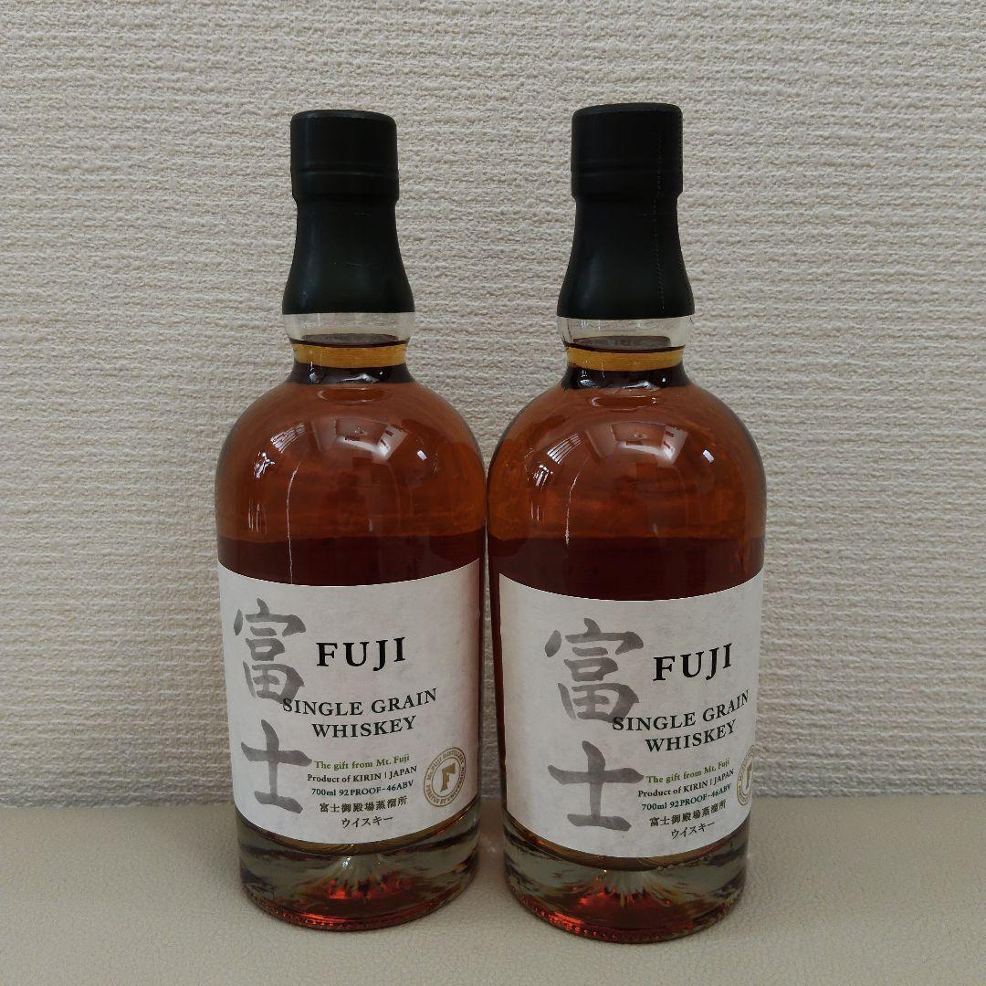 富士シングルグレインウイスキー白ラベル(旧ボトル)700ml　終売品2本セット