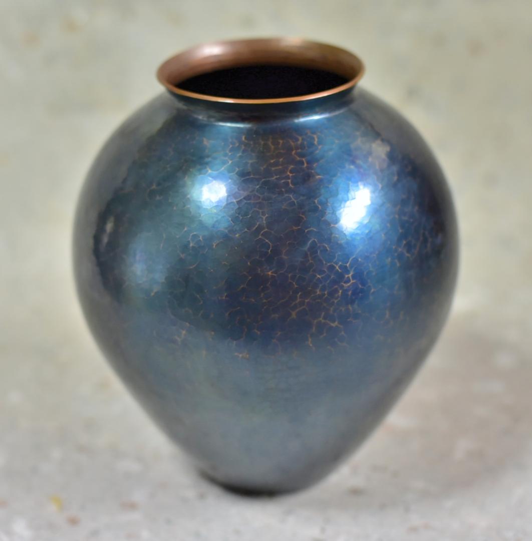 玉川堂鎚起銅器　花瓶２個【極上品】　共箱/インテリア