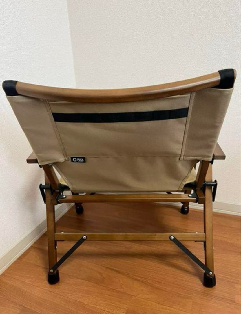 クイックキャンプウッドローチェア サンドカラー