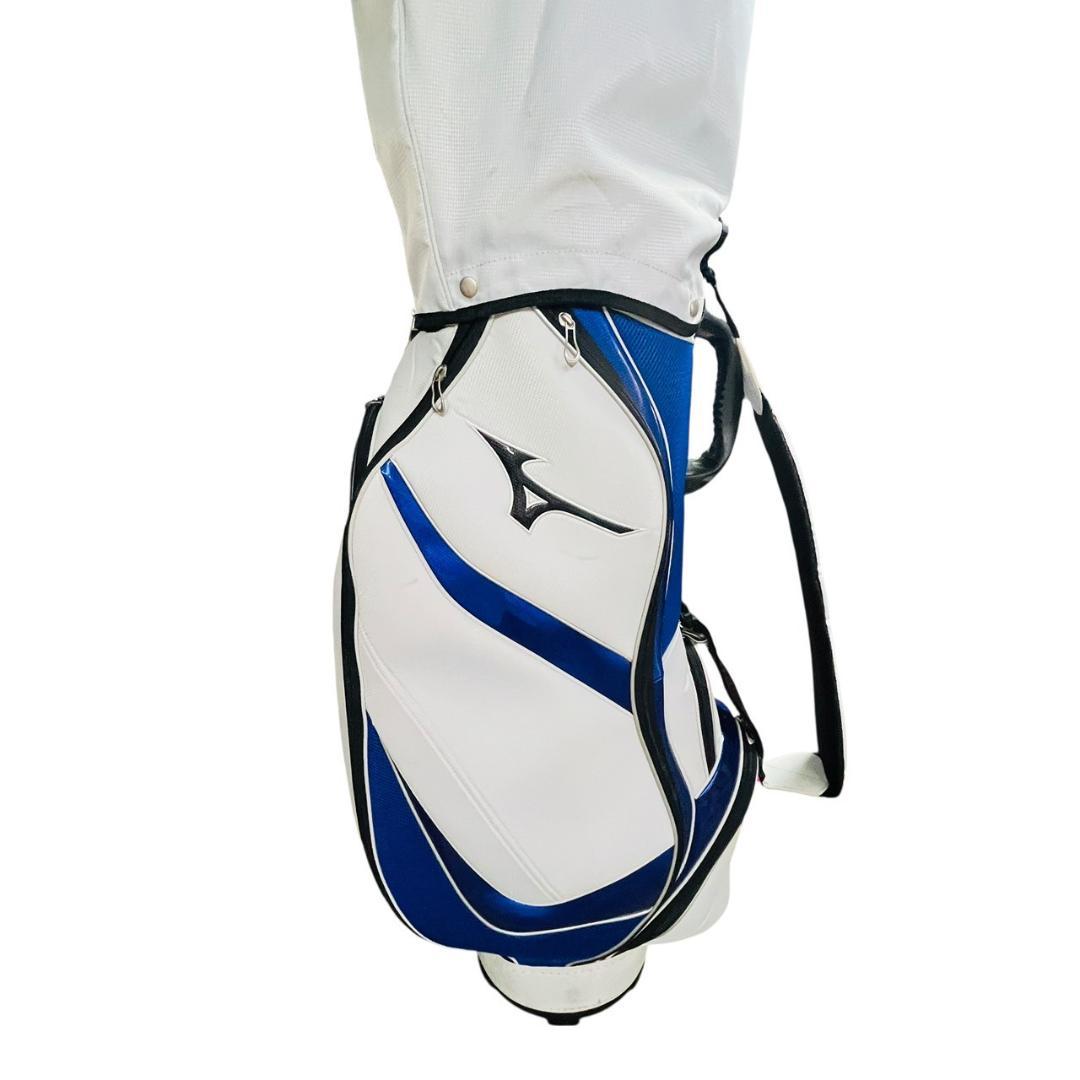 Mizuno ゴルフキャディバッグ 9.5型 ホワイト/ブルー