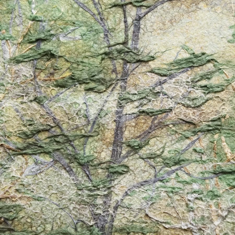 山内一生 人間国宝 小原和紙工芸 和紙工芸 日本画 絵画 額装