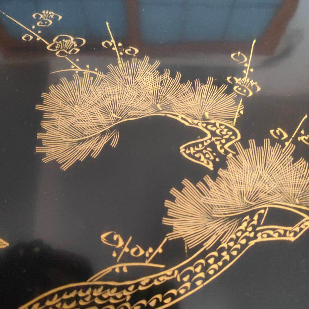 輪島塗　漆塗り重箱 4段　鳳凰柄の袱紗 風呂敷付き