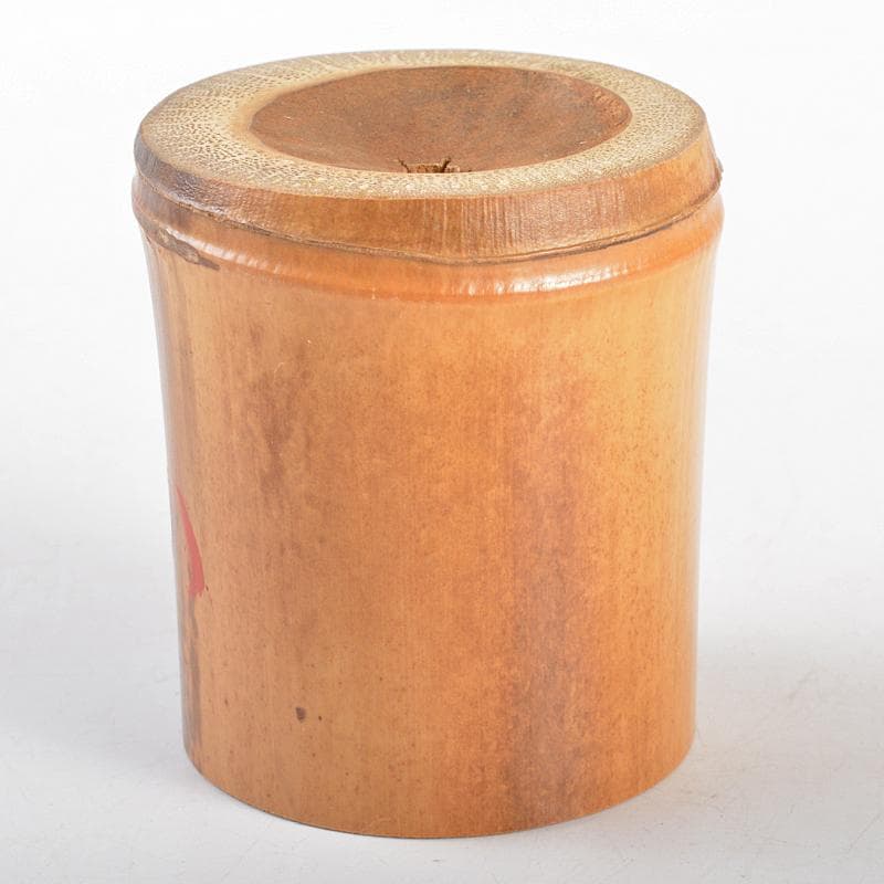 竹器師　黒田宗傳作　竹蓋置　表千家十二代堀内宗完(兼中斎)極め箱　M　R5387