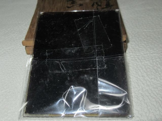 美品共箱付 明治16年◆ガラス板湿板写真『伊藤さんと中川さん』名古屋公園内写真館