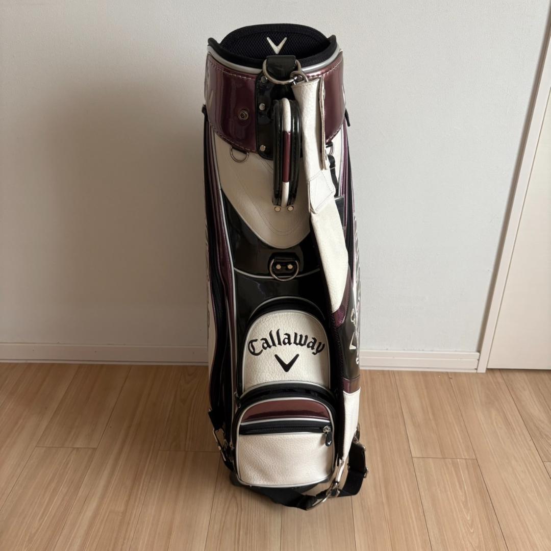 Callaway キャディバッグ 黒/白/赤 保護カバー付き