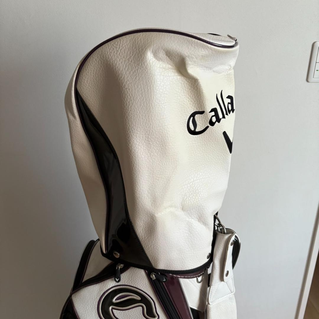 Callaway キャディバッグ 黒/白/赤 保護カバー付き