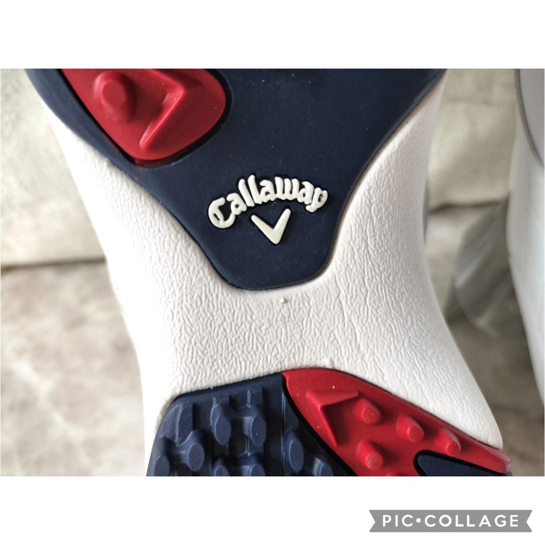 【新品】キャロウェイ ゴルフスパイク BOA ダイアル式レザー 24cm　白紺