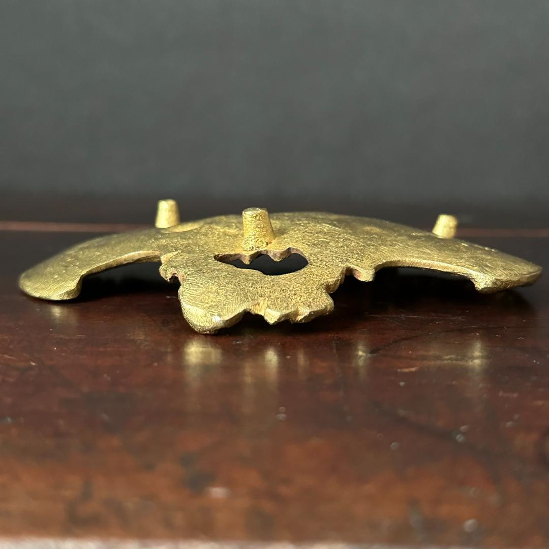 ★フランス　薔薇の模様　真鍮プレート　ロカイユ装飾　アンティーク