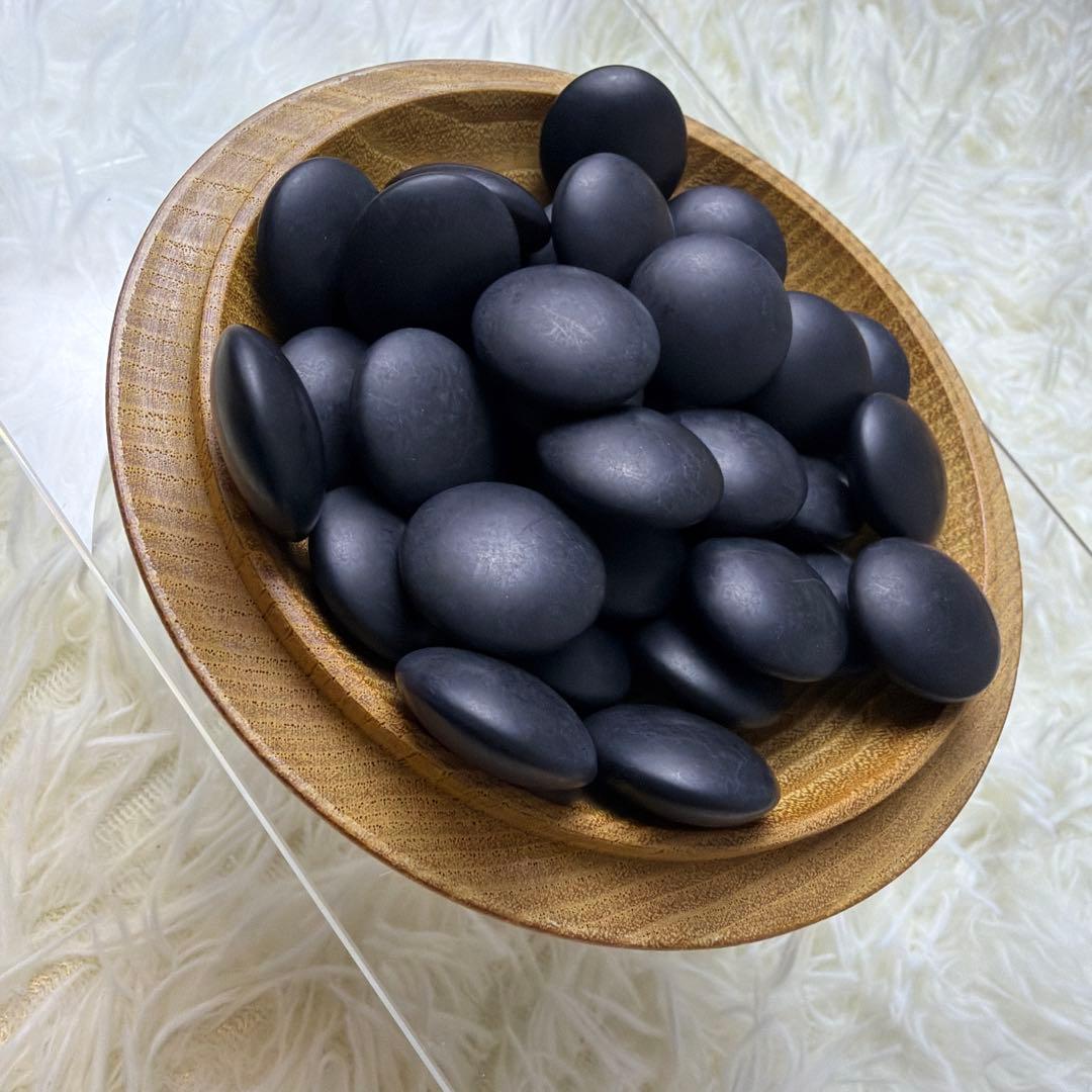 希少特厚 囲碁 碁石 本蛤碁石 那智黒碁石 碁笥 一套　桐箱入り 碁石セット