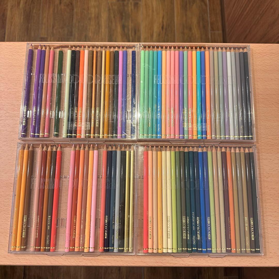 フェリシモ 色鉛筆 25色×16ケース セット 使用済み