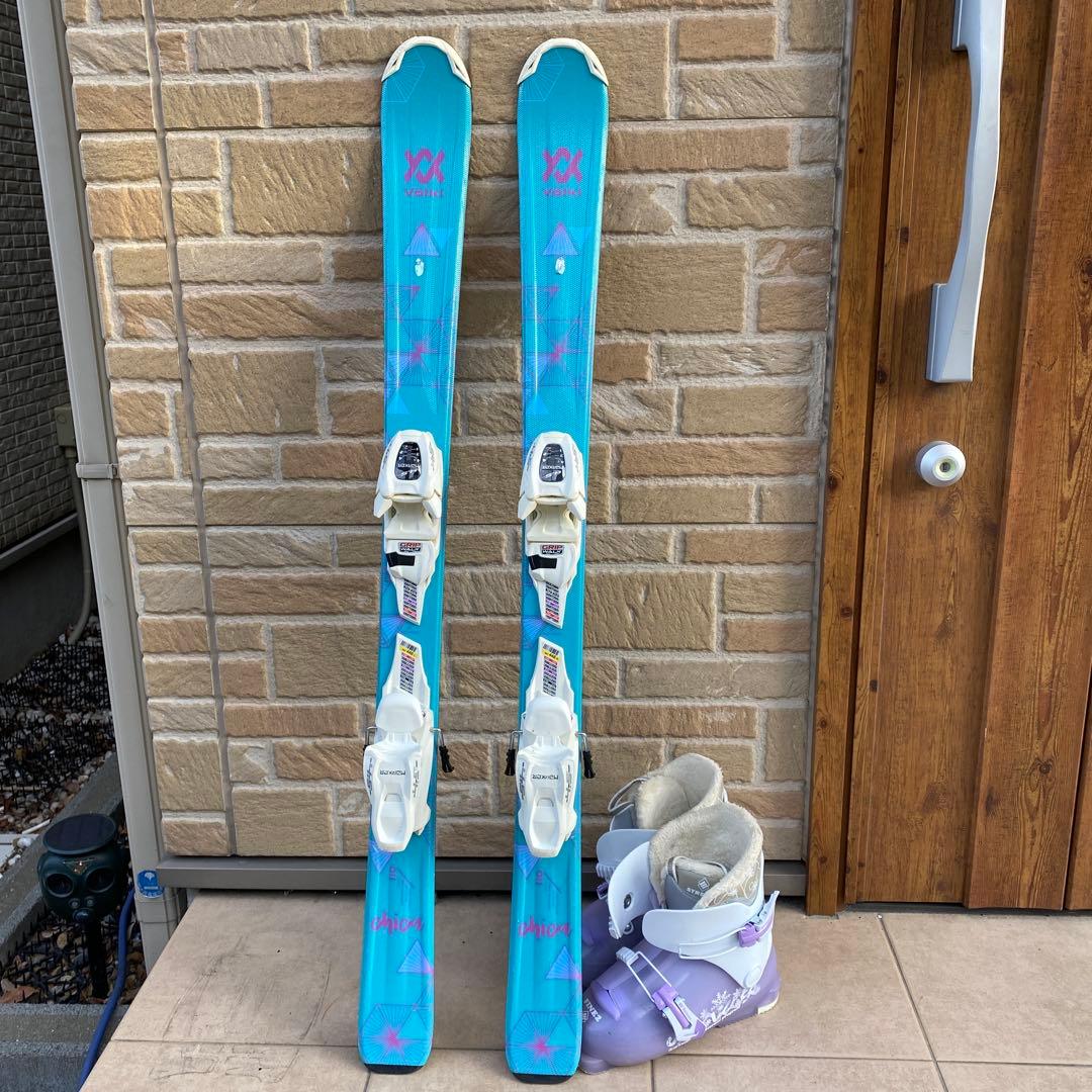 子ども用　ジュニア　スキーセット（板110cm 　スキーブーツ22cm）