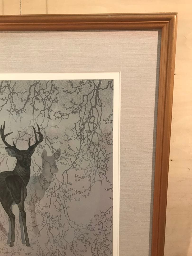 下田義寛「遠い風」リトグラフ　直筆サイン・落款・エディション・作品証明シール有り