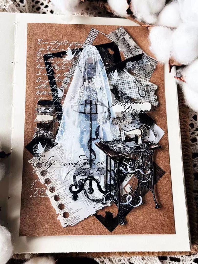 霖蓝汐原创手账《布艺面料》海外マスキングテープ　マステ 【2239】