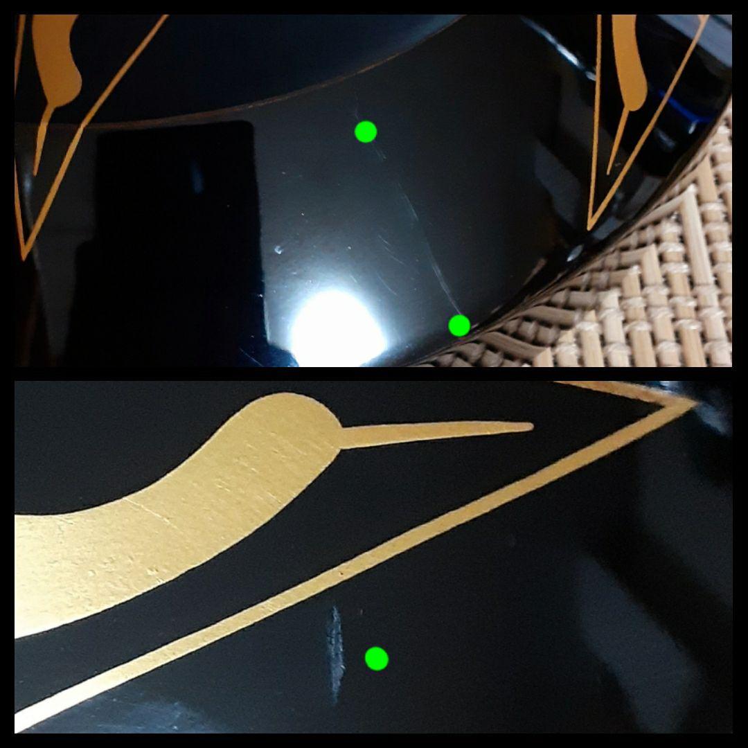 輪島塗　名工　塗師　【茶平一斎】造　鱗鶴蒔絵　喰籠　共箱　茶道具　茶器