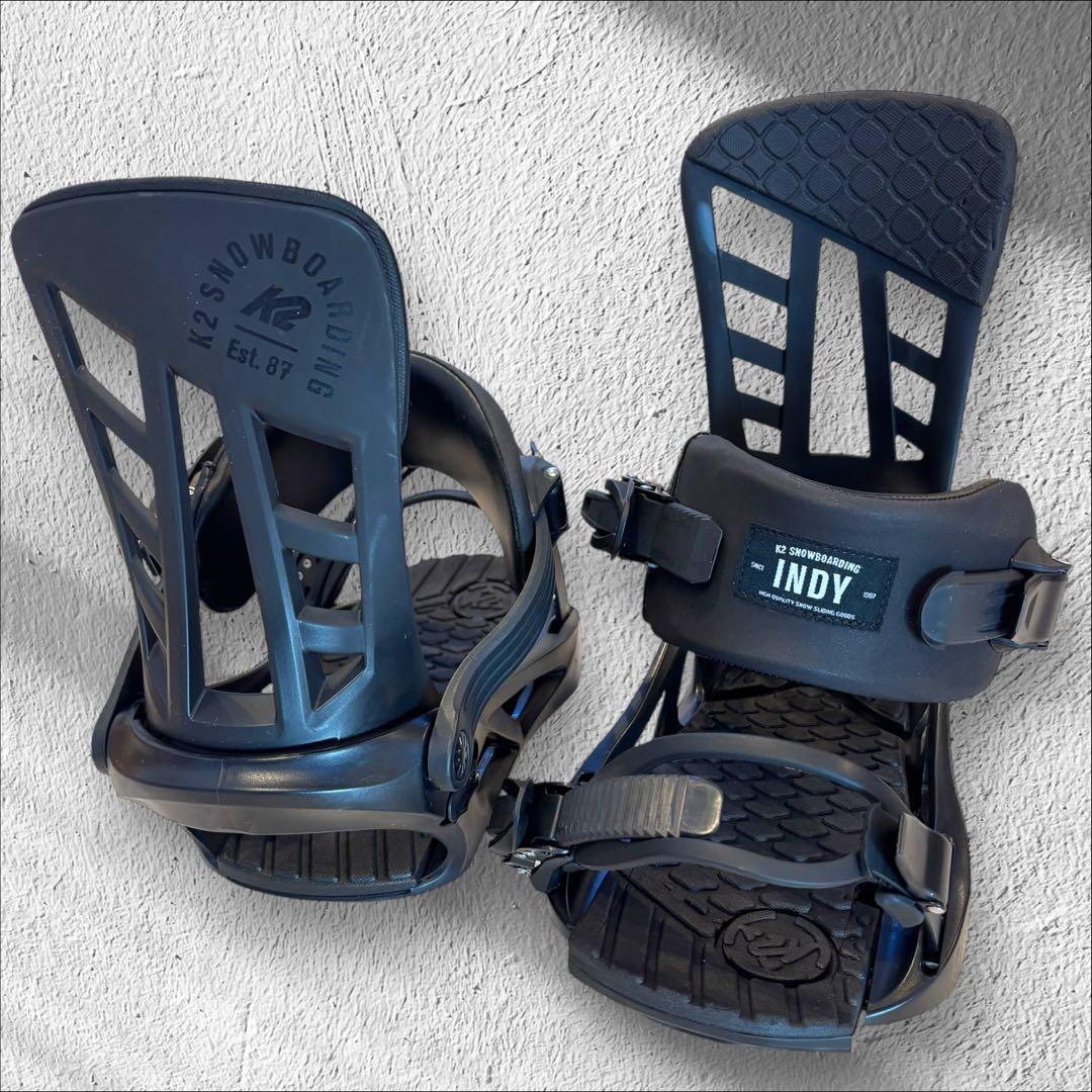 K2 INDY Mサイズ マットブラック スノーボード　ビンディング