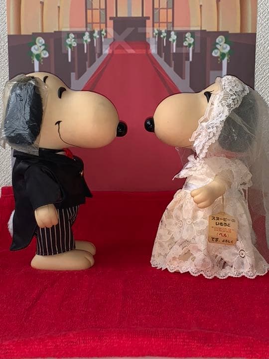 【希少】スヌーピ　フィギュア　ビンテージ　レトロ　ウェディング　ウェルカムドール