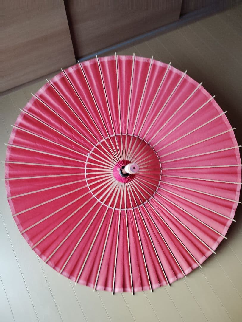 舞踊用小番傘蛇の目傘赤