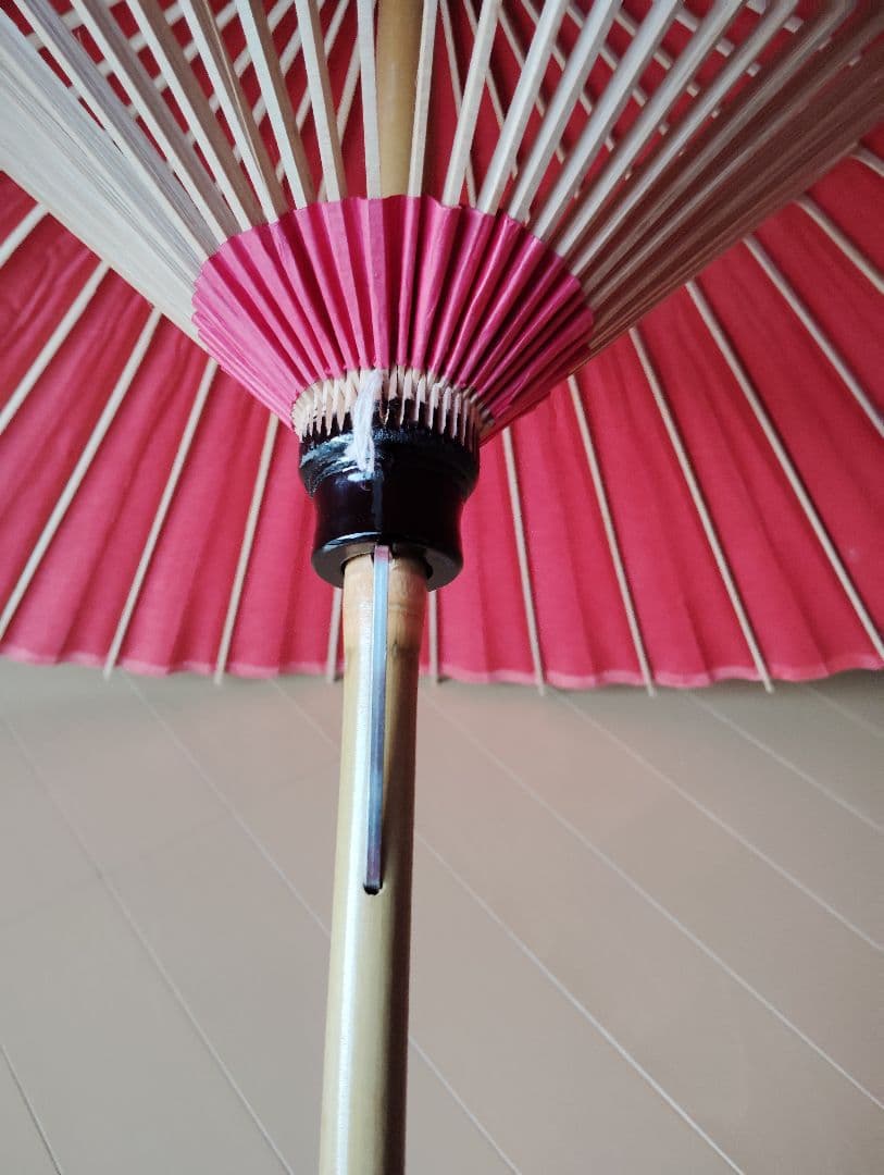 舞踊用小番傘蛇の目傘赤