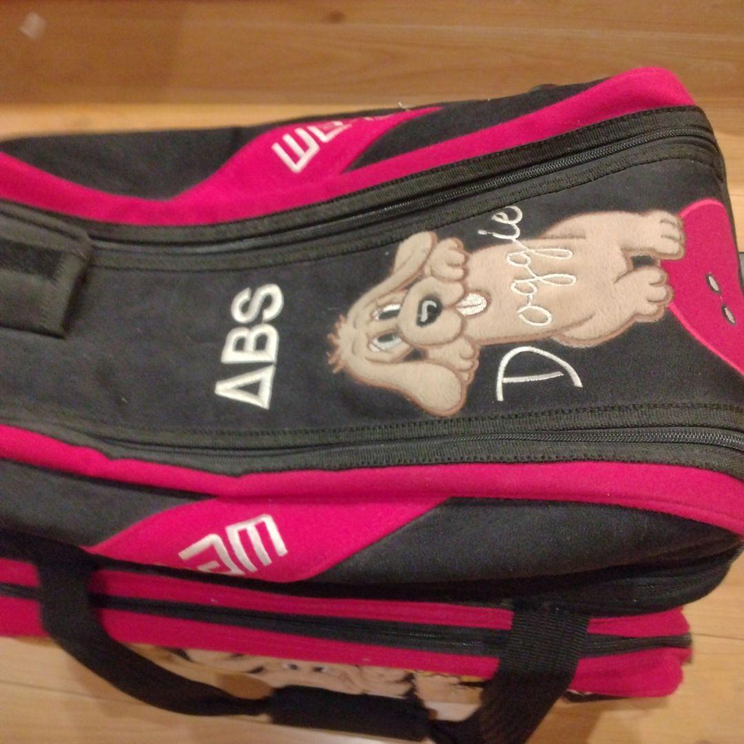 Doggy ボウリング用バッグ 犬のイラスト　赤・黒　ABS PRO-am