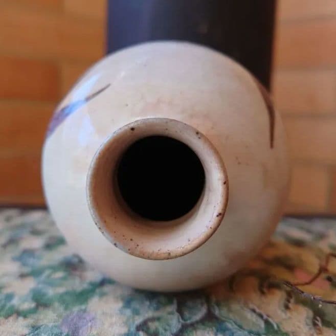 人間国宝　第十二代中里太郎右衛門　無庵　絵唐津鉄絵　砧　酒器　箱無し