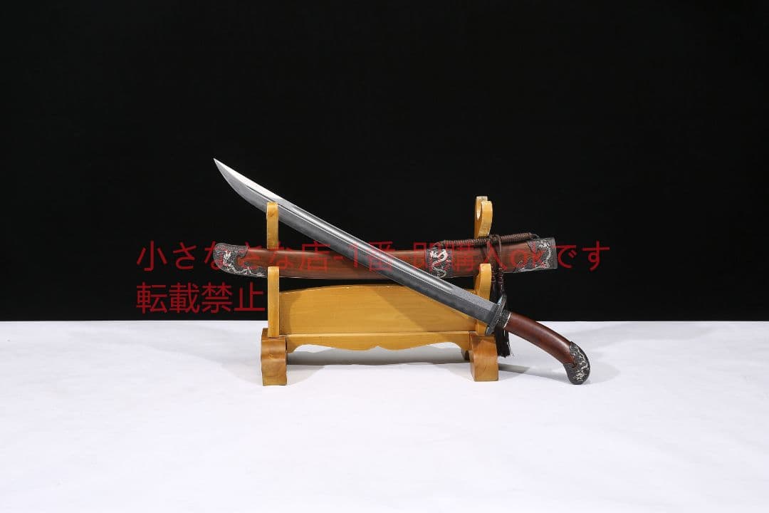 騰龍清刀銅装鎏銀花紋鋼 古兵器 武具 刀装具 日本刀 模造刀 居合刀