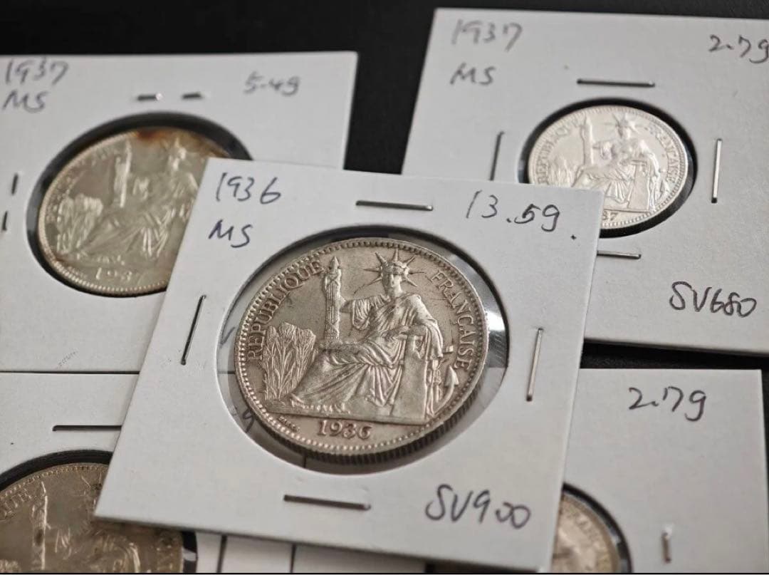 フランス領インドシナ貿易銀　仏領インドシナ