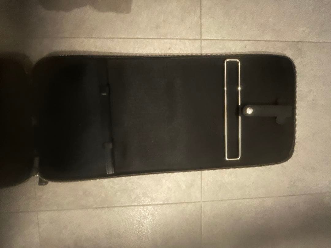 エルメス　ネクタイケース　レザーブラック