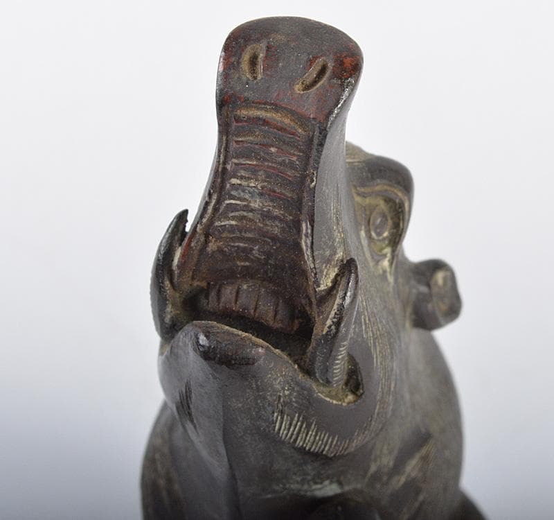 hope　古銅　猪　置物　M　R4272