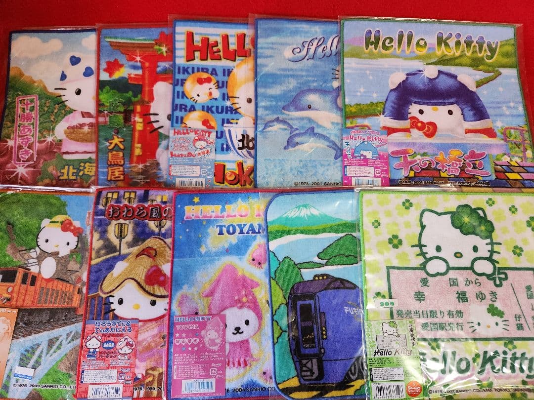 サンリオ　ハローキティ　ご当地プチタオル　まとめ　８９枚セット　キティちゃん
