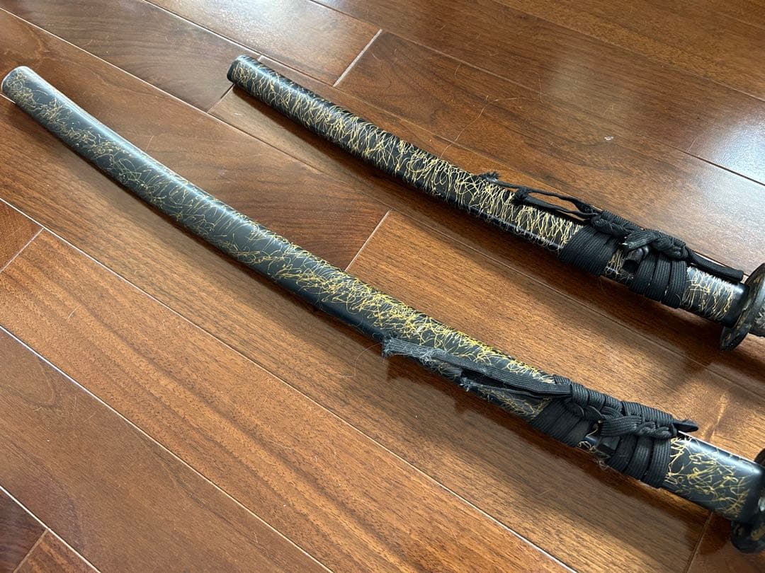 骨董品 日本刀 レプリカ 龍模様 大刀と小刀セット