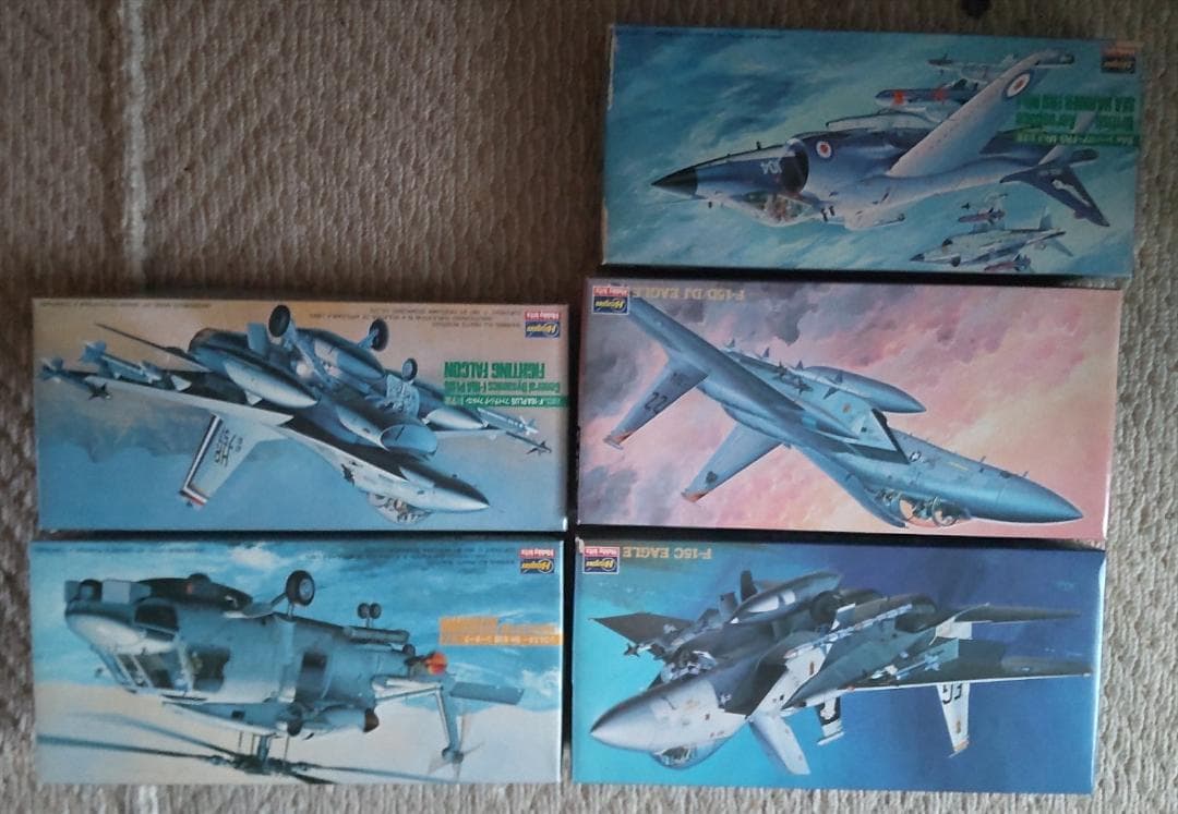 戦闘機 F15C  他　5品　ハセガワ製　未使用