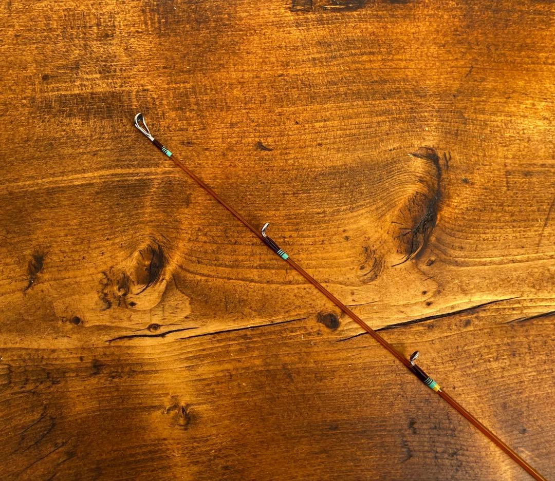 トラウトロッド　パックロッド　グラスロッド　クリアブラウン　FUJIガイド