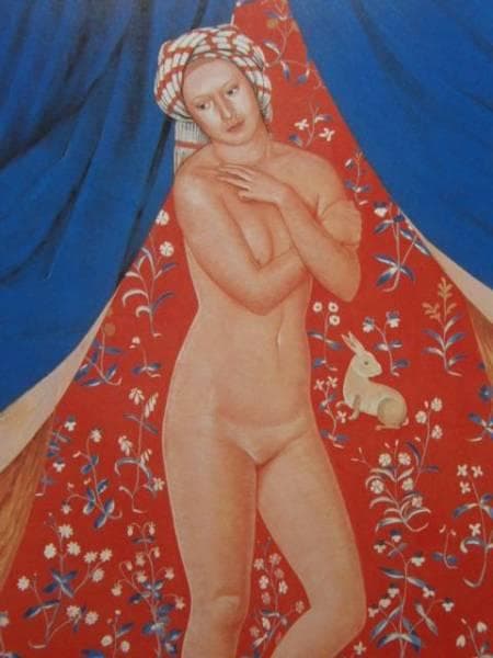 青山亘幹、『裸婦』、希少画集画、裸婦、高級新品額・額装付