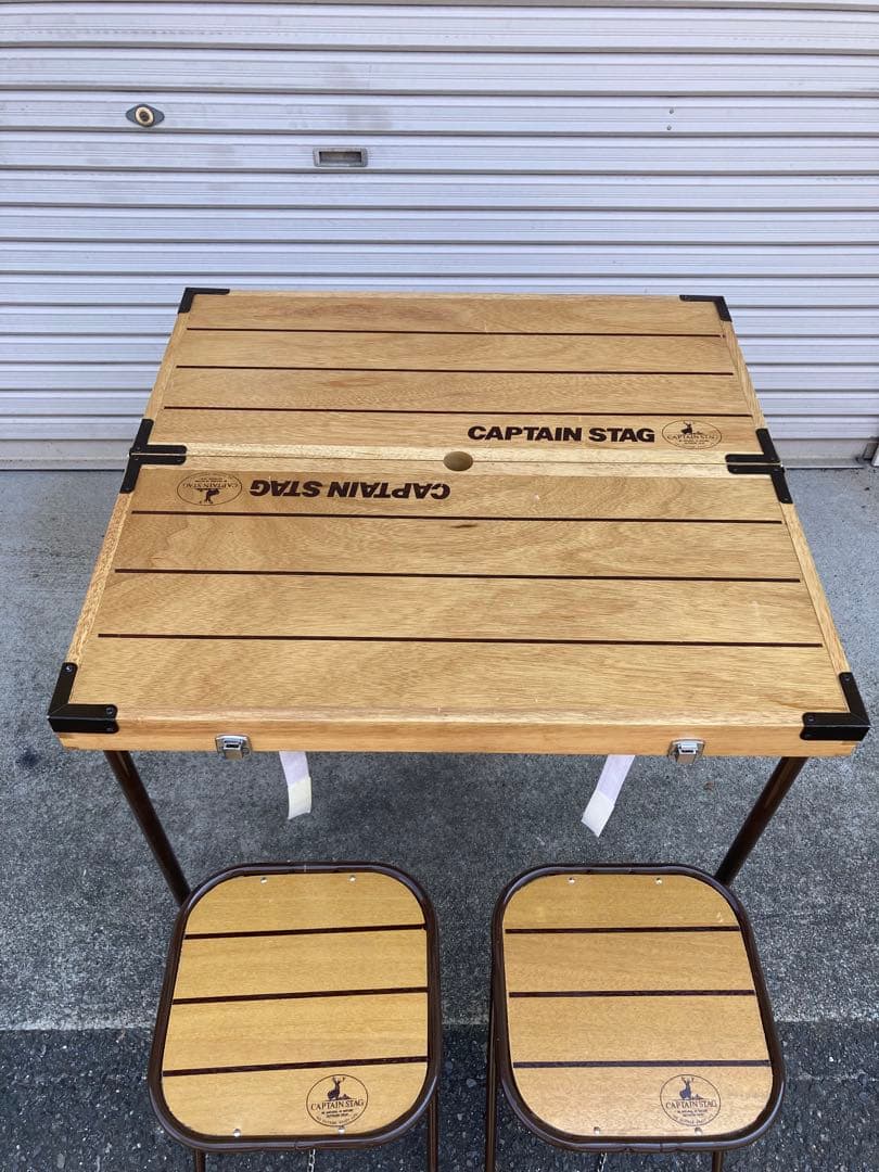 フィールドウイン ウッドテーブルチェア CAPTAIN STAG