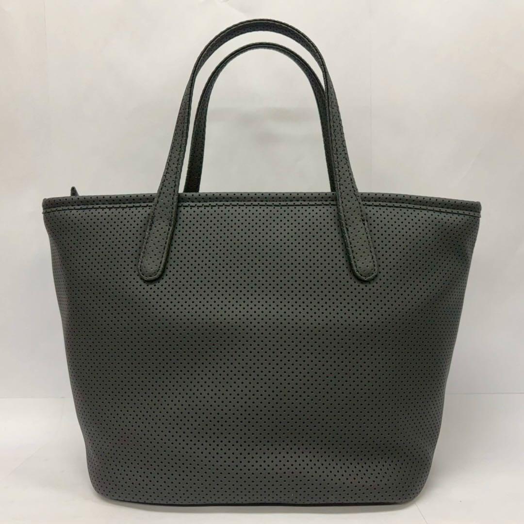 Muta MARINE パンチングエシカル合皮 ミニトートバッグ ブラック