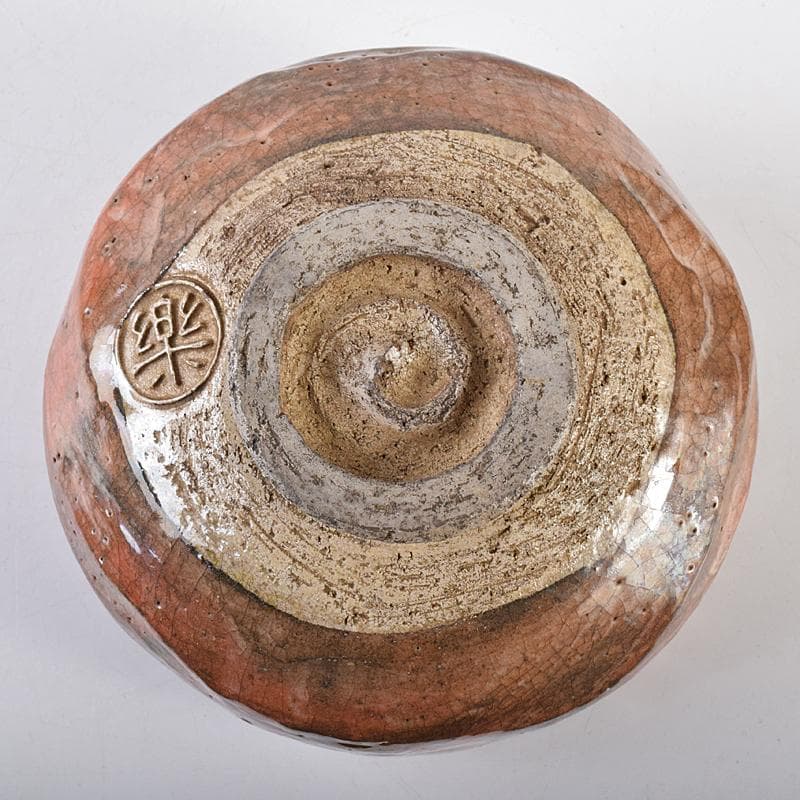 茶道具　楽吉左衛門　赤楽茶碗　共箱　D　R8674