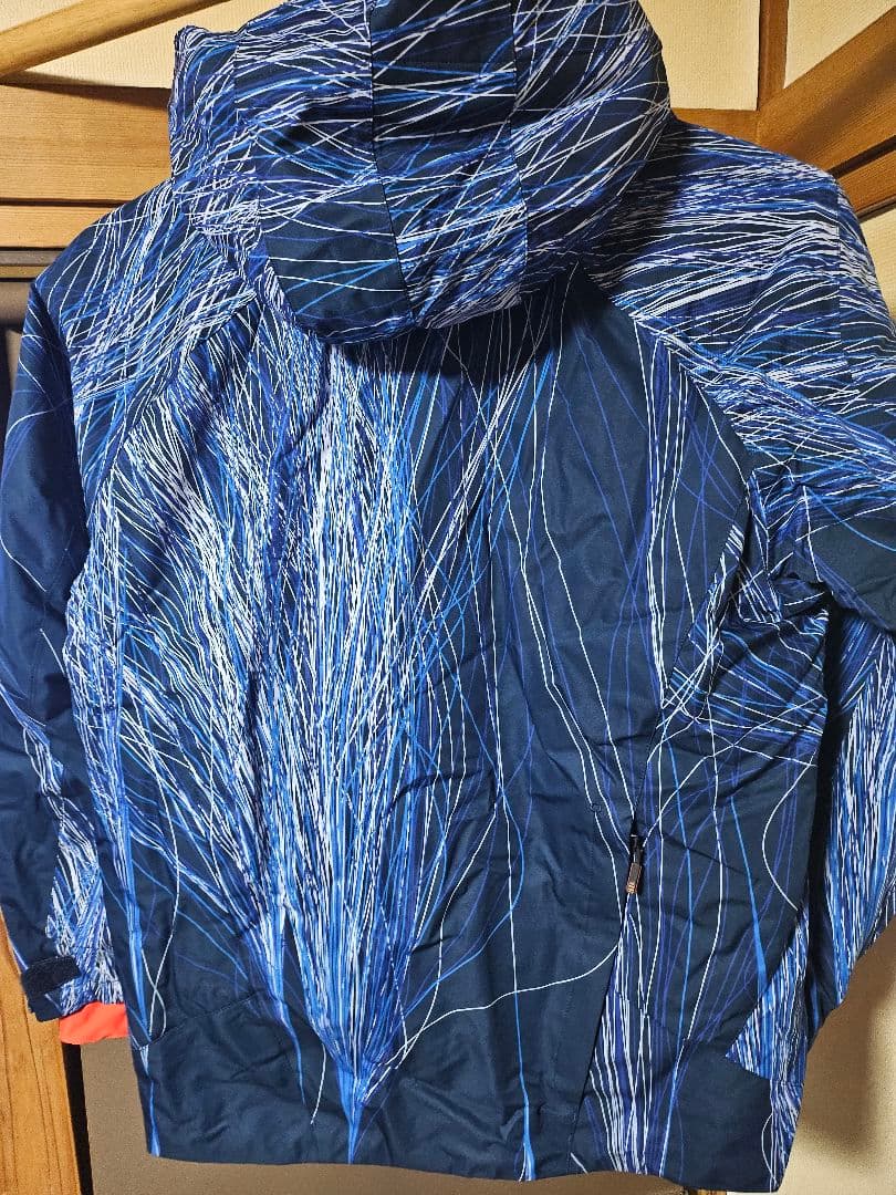 DESCENTE スキーウェア ネイビー/青のストライプ