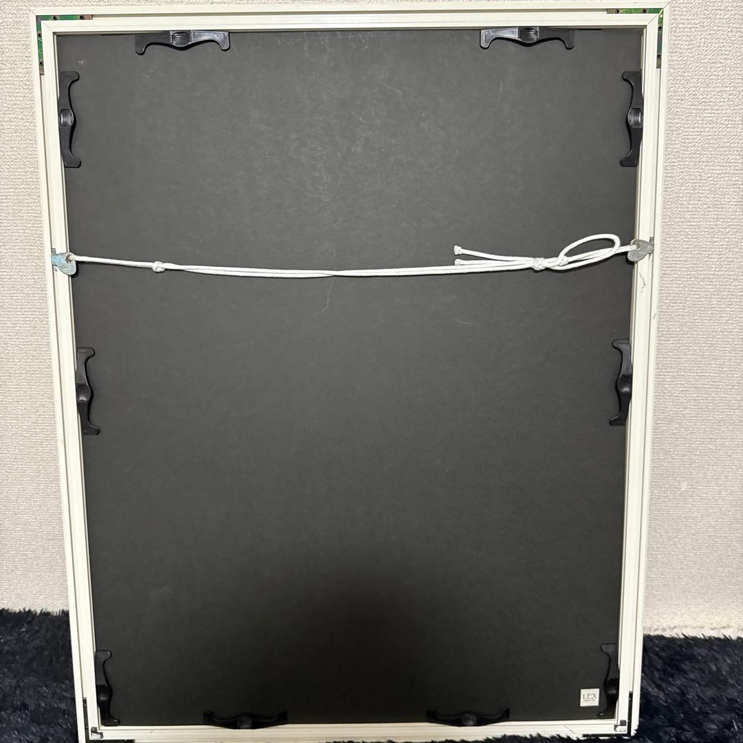 くげ じゅんこ 水彩画 サイン 額縁 付き 75×60cm