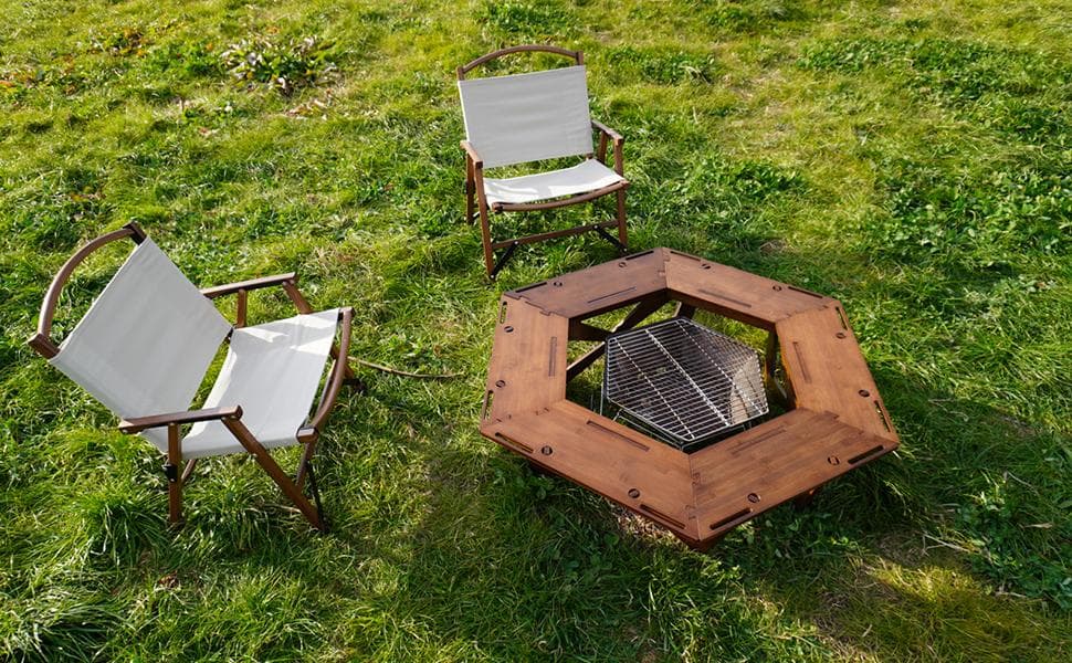 【開封済・未使用】RcrCamp ヘキサゴンテーブル ヘキサテーブル 焚き火