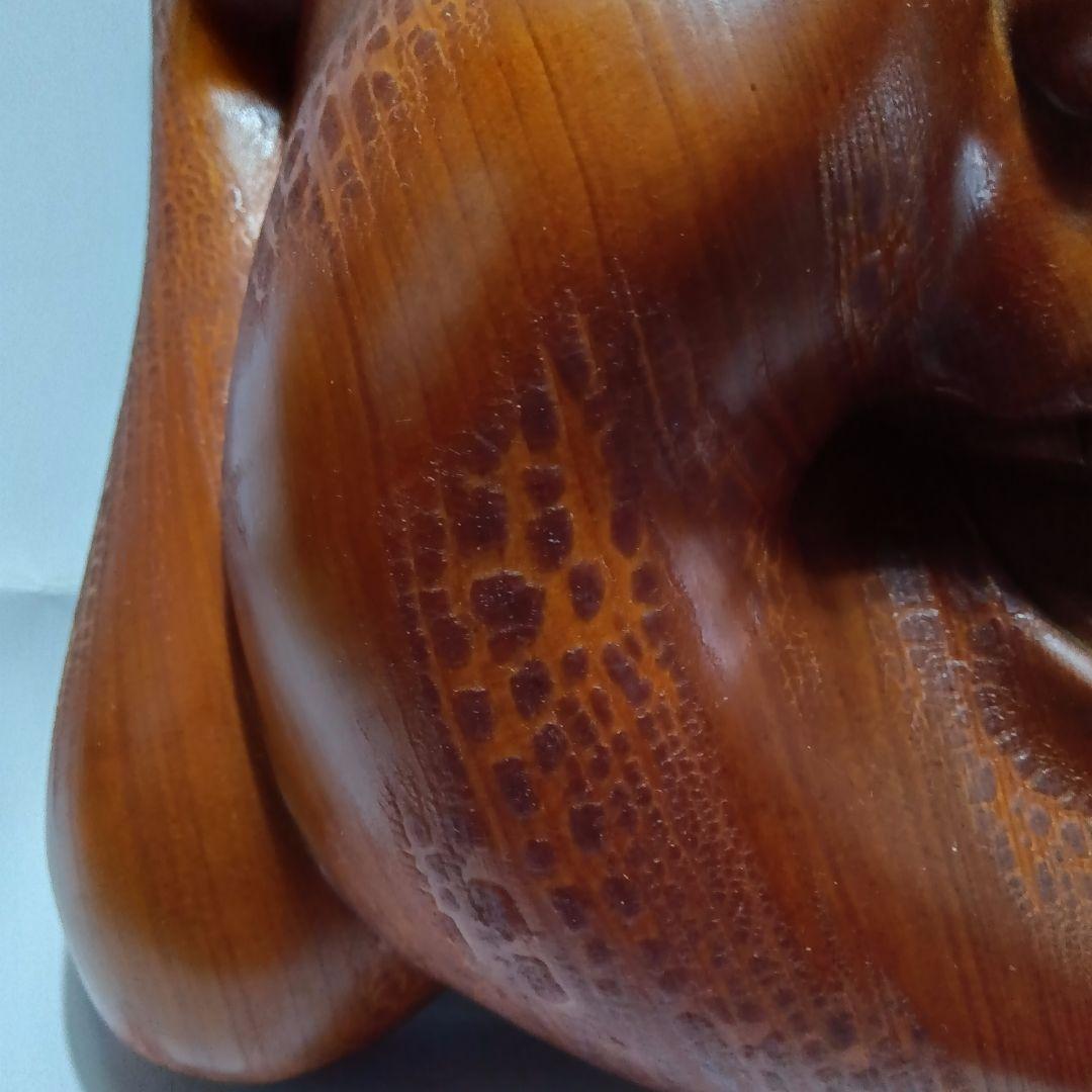 【大型】#木彫り お面 木製 民芸 壁掛け 表情豊か 経年変化あり