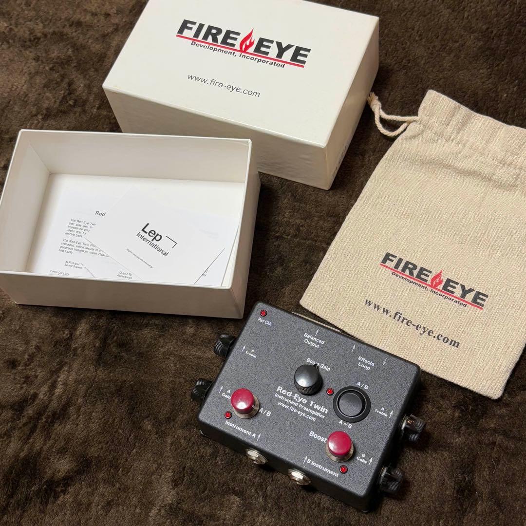 Fire-Eye Red-Eye DI ブースター ギター ベース プリアンプ